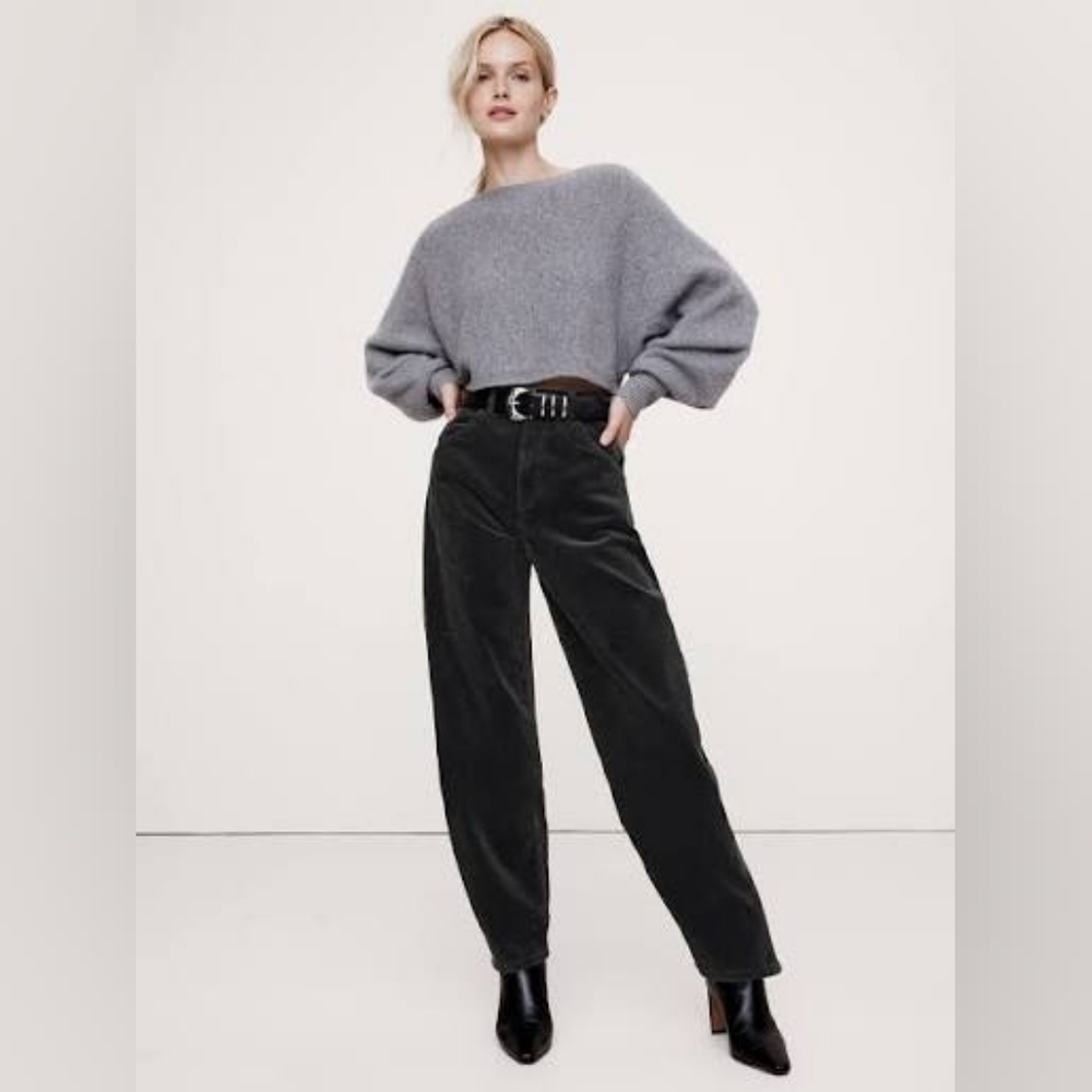 Angel Brown Corduroy-Waist Pants - Deep Brown